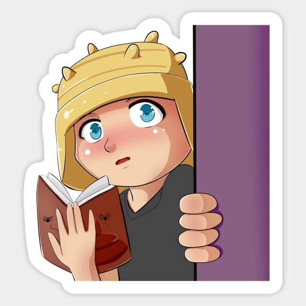 Peeking Kyouran Sticker by 8BitVal